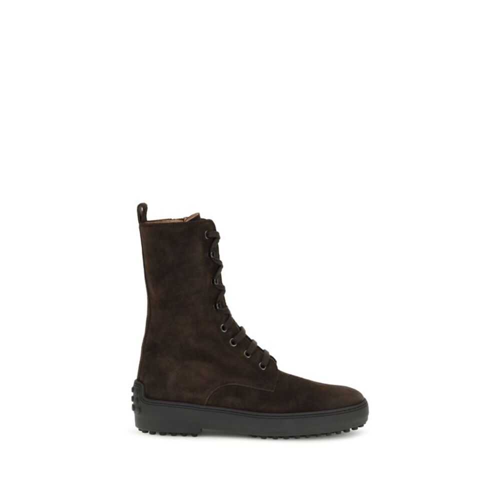 Tod's Women Winter Gommino Suede Leather Lace-Up Ankle Boots